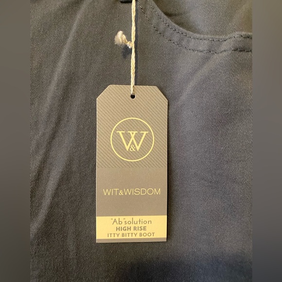 #46 Wit & Wisdom Shadow Gray High Rise Itty Bitty Boot Pants - Picture 7 of 9